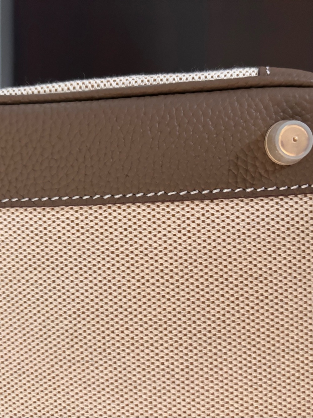 Leather and Canvas Handbag - Picture 4 of 10